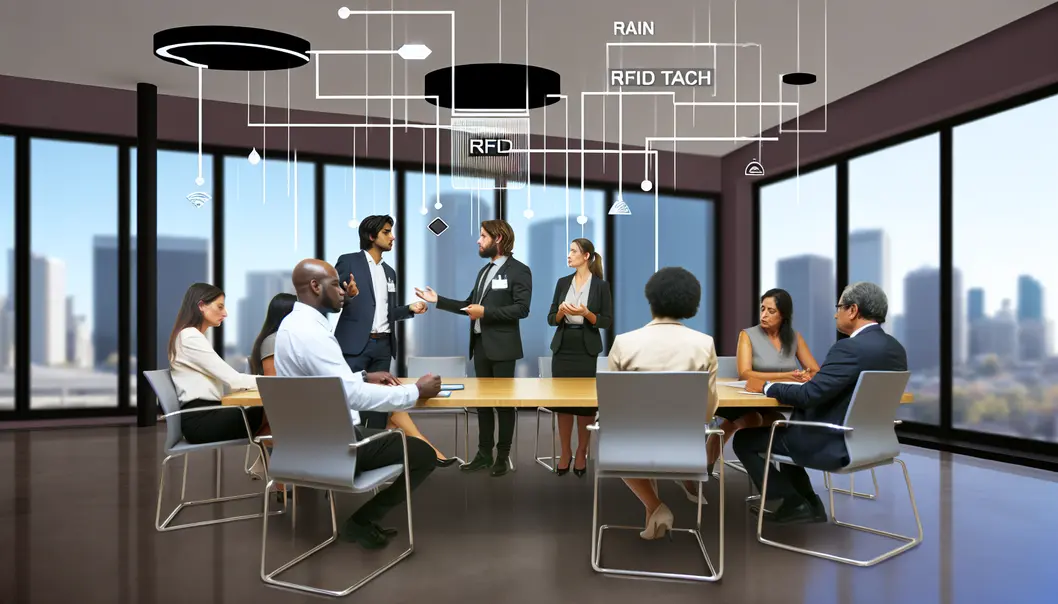 Implementação da tecnologia RAIN RFID em ambientes corporativos modernos.
