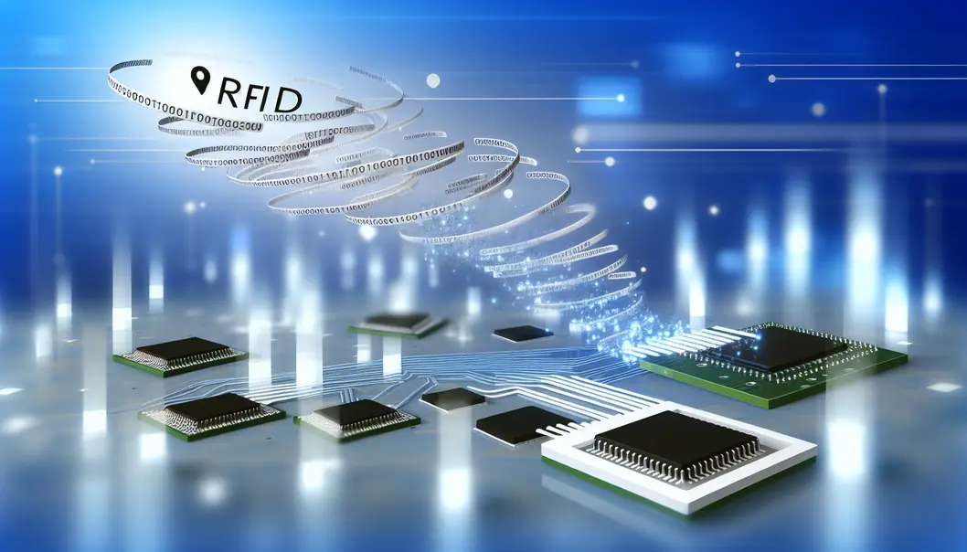 Ilustração representativa de tecnologias RFID com foco em BlockWrite.