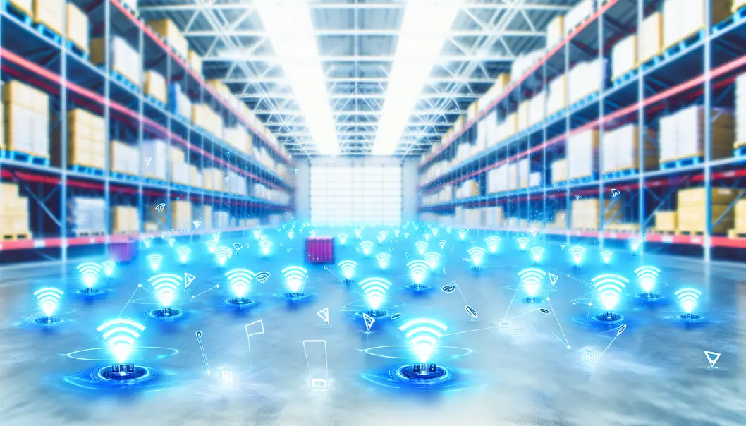 Integração RFID com IoT no gerenciamento de cadeia de suprimentos.